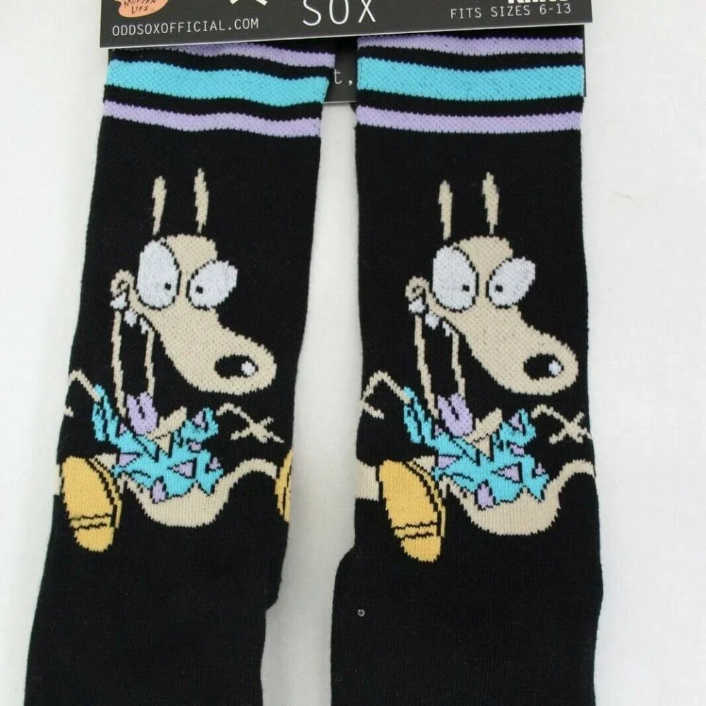 Odd Sox Nickelodeon Rocko's Modern Life Novelty Knits Crew Socks